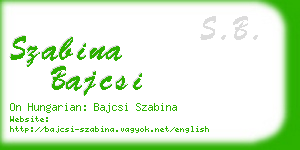 szabina bajcsi business card